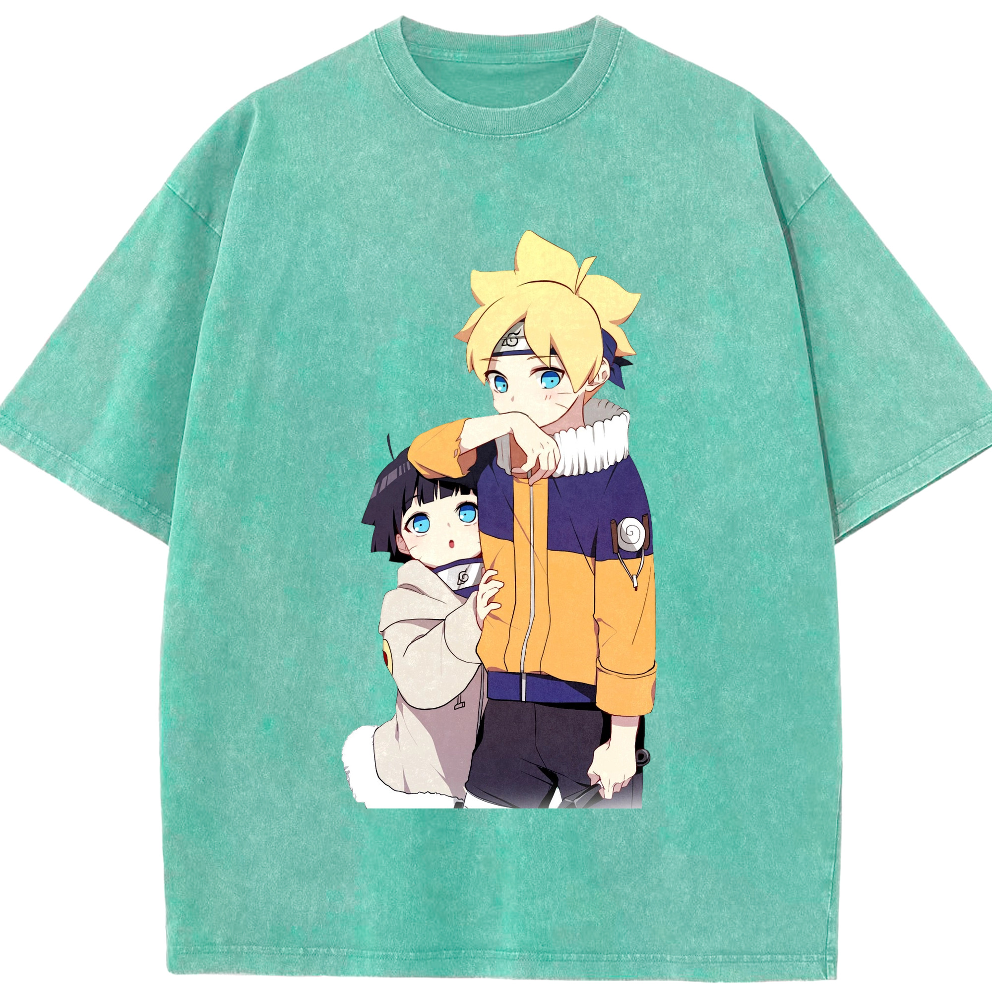 （画像用） NARUTO -ナルト- うずまき ボルト Uzumaki Boruto 綿100% ヴィンテージ風 半袖Tシャツ（フロントプリント）